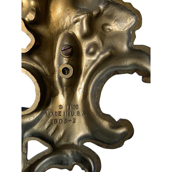 Vintage Pair of Plastic IMC Made in USA Candle Wall Sconces Candle Holders - Picture 4 of 4